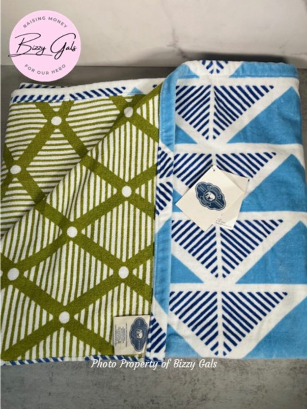 John Robshaw Bodhi Blue/Azure Beach Towel - NEW